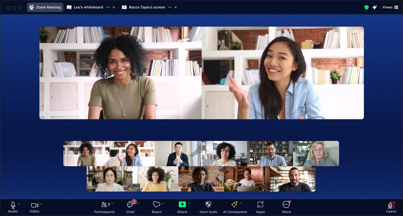Multilingual event control setup for webinars and conferences